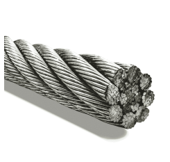 8mm 6x36 Galvanised Wire Rope - Wire or Fibre Core