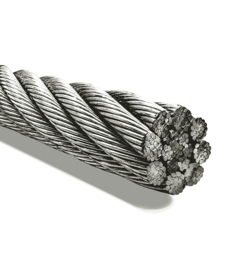 8mm 6x36 Galvanised Wire Rope - Wire or Fibre Core