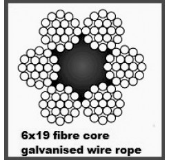 3mm 6x19 Galvanised Wire Rope 